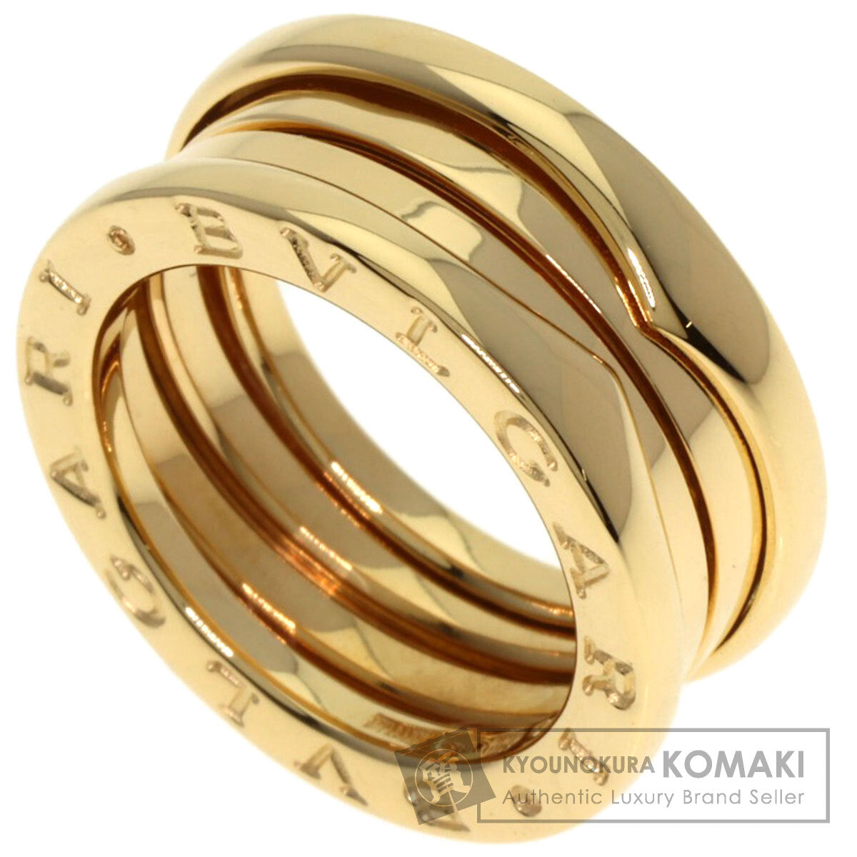 BVLGARI B.zero1 3 bands #50 Ring K18 Yellow Gold Ladies [Used]