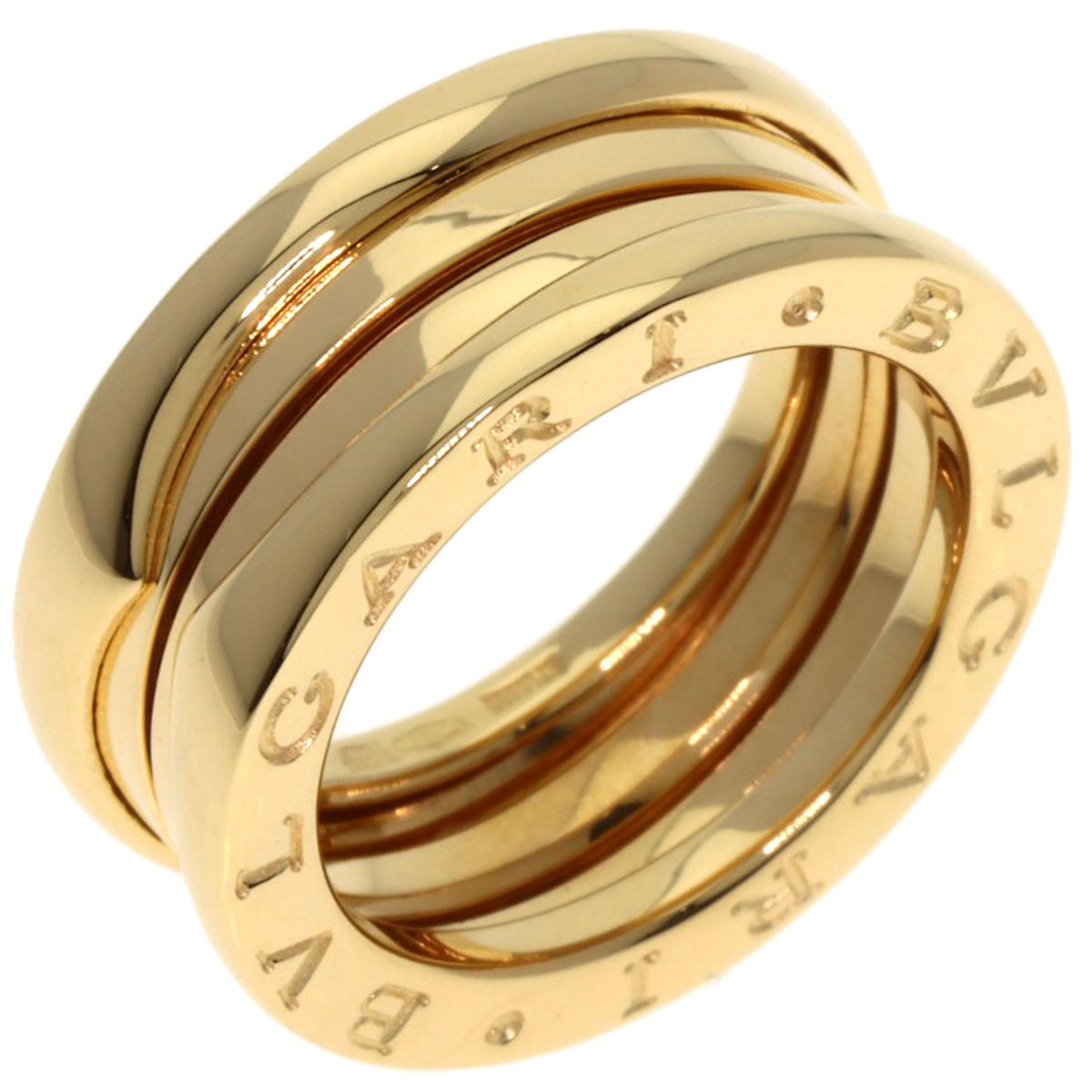 BVLGARI B.zero1 3 bands #50 Ring K18 Yellow Gold Ladies [Used]
