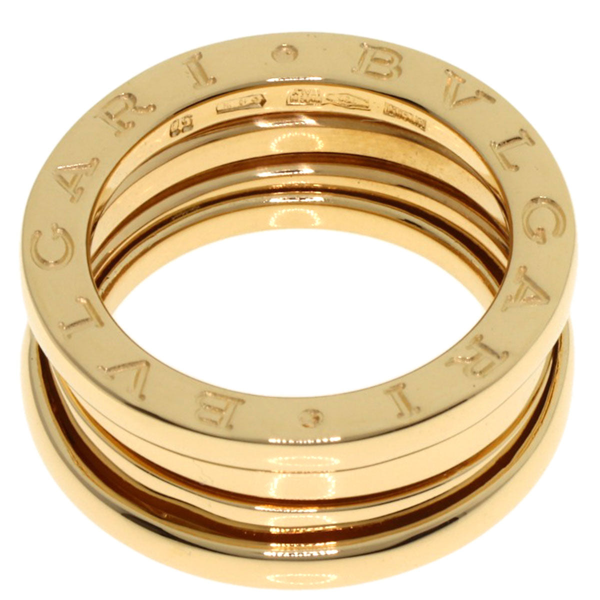 BVLGARI B.zero1 3 bands #50 Ring K18 Yellow Gold Ladies [Used]