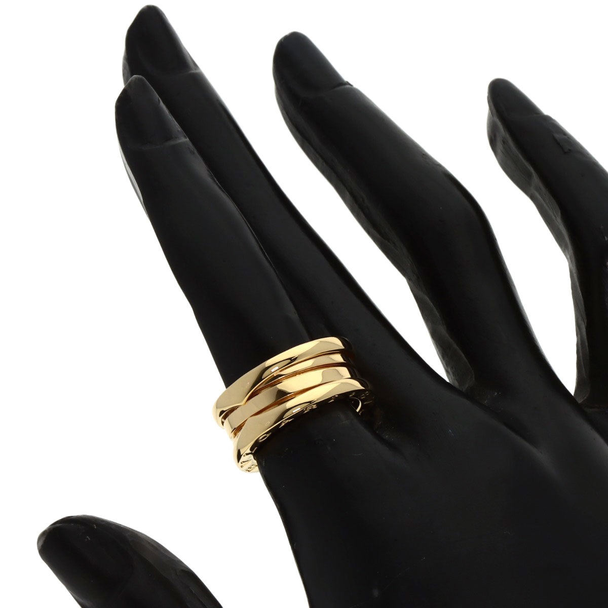 BVLGARI B.zero1 3 bands #50 Ring K18 Yellow Gold Ladies [Used]