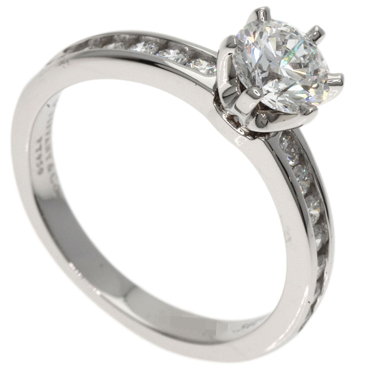 TIFFANY&Co. Solitaire Diamond Ring Platinum PT950 Ladies [Used]