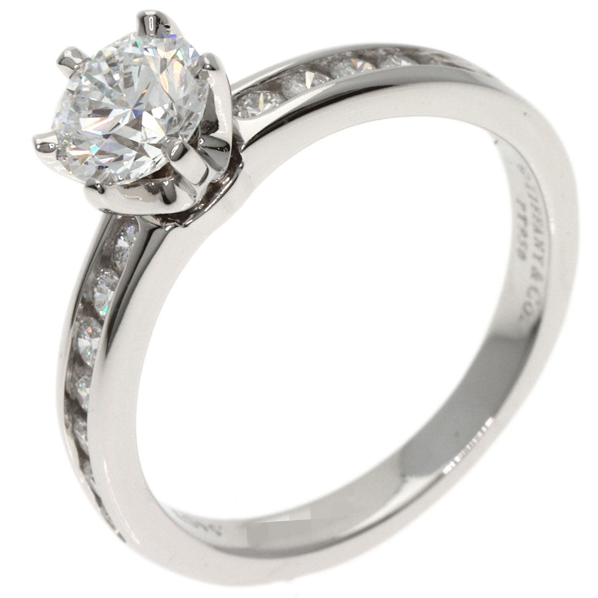 TIFFANY&Co. Solitaire Diamond Ring Platinum PT950 Ladies [Used]