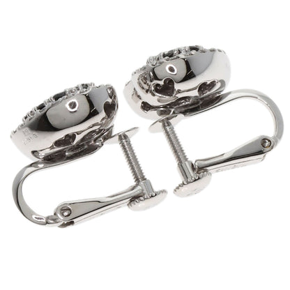 Ponte Vecchio Heart Diamond Black Diamond Earring K18 White Gold Ladies [Used]