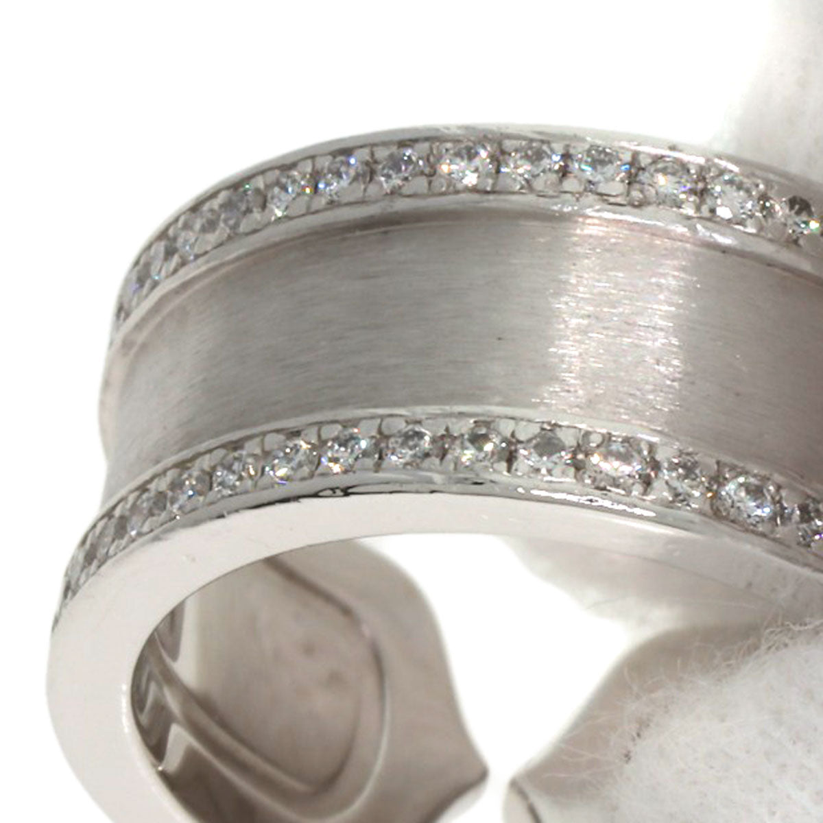 CARTIER C2 LM Edge Diamond #50 Ring K18 White Gold Ladies [Used]