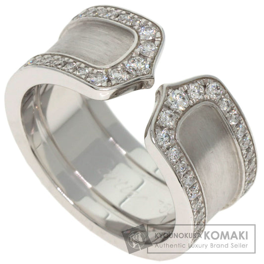 CARTIER C2 LM Edge Diamond #50 Ring K18 White Gold Ladies [Used]