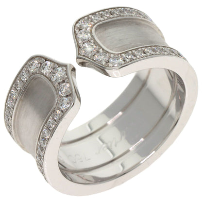 CARTIER C2 LM Edge Diamond #50 Ring K18 White Gold Ladies [Used]
