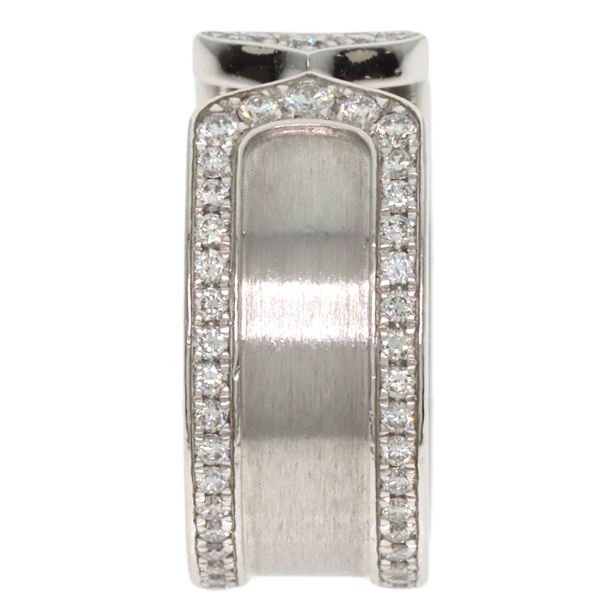 CARTIER C2 LM Edge Diamond #50 Ring K18 White Gold Ladies [Used]