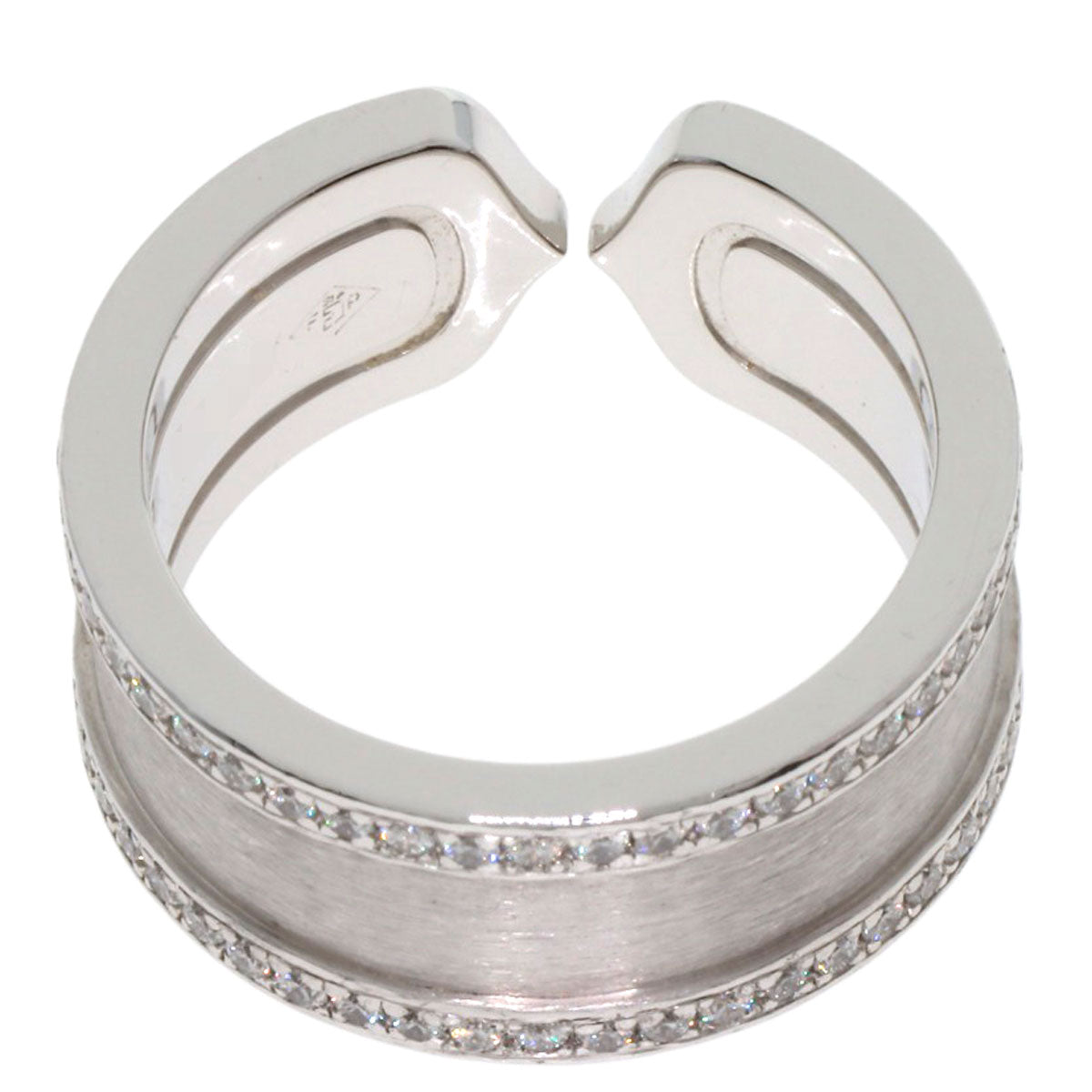 CARTIER C2 LM Edge Diamond #50 Ring K18 White Gold Ladies [Used]