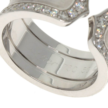 CARTIER C2 LM Edge Diamond #50 Ring K18 White Gold Ladies [Used]