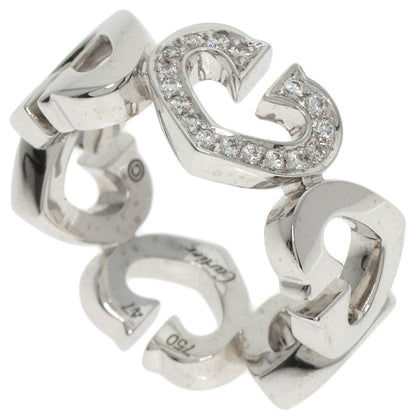 CARTIER C Heart Diamond #47 Ring K18 White Gold Ladies [Used]