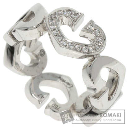 CARTIER C Heart Diamond #47 Ring K18 White Gold Ladies [Used]