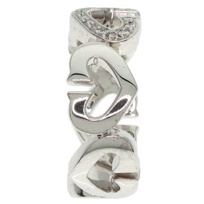 CARTIER C Heart Diamond #47 Ring K18 White Gold Ladies [Used]