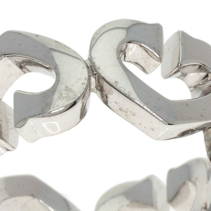 CARTIER C Heart Diamond #47 Ring K18 White Gold Ladies [Used]