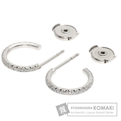 TIFFANY&Co. Metro Hoop Diamond earring K18 White Gold Ladies [Used]