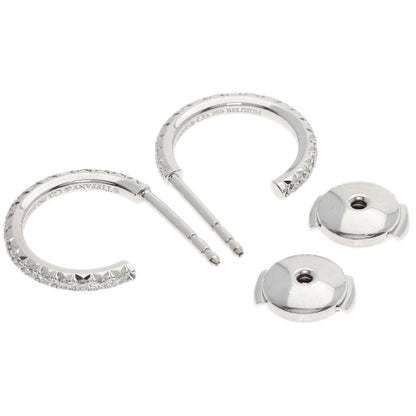 TIFFANY&Co. Metro Hoop Diamond earring K18 White Gold Ladies [Used]
