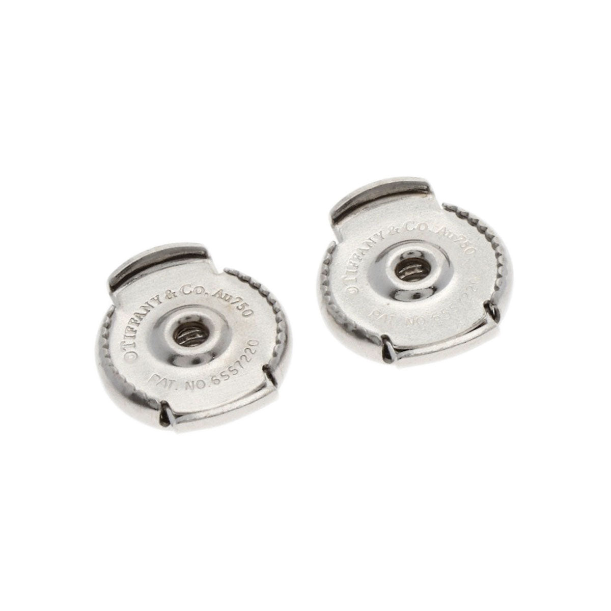 TIFFANY&Co. Metro Hoop Diamond earring K18 White Gold Ladies [Used]