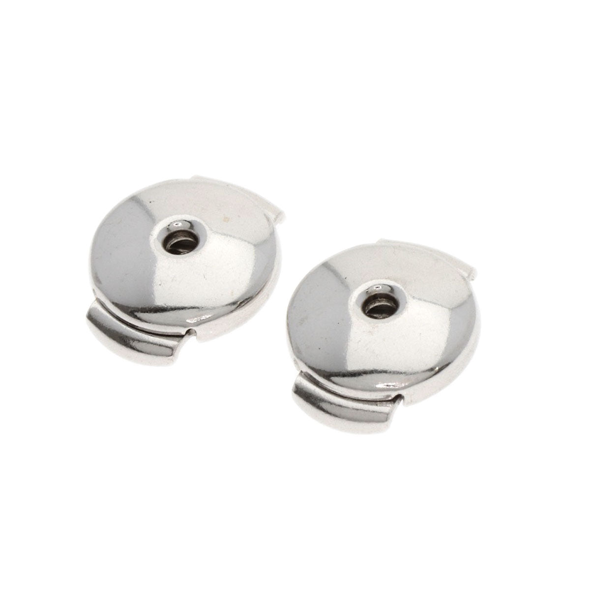 TIFFANY&Co. Metro Hoop Diamond earring K18 White Gold Ladies [Used]