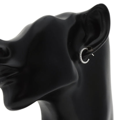 TIFFANY&Co. Metro Hoop Diamond earring K18 White Gold Ladies [Used]