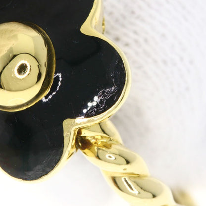 Ponte Vecchio Flower Motif Onyx Ring K18 Yellow Gold Ladies [Used]