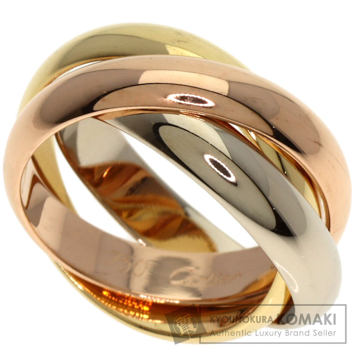 CARTIER Trinity MM #47 Ring K18 Yellow Gold K18 White GoldLadies [Used]