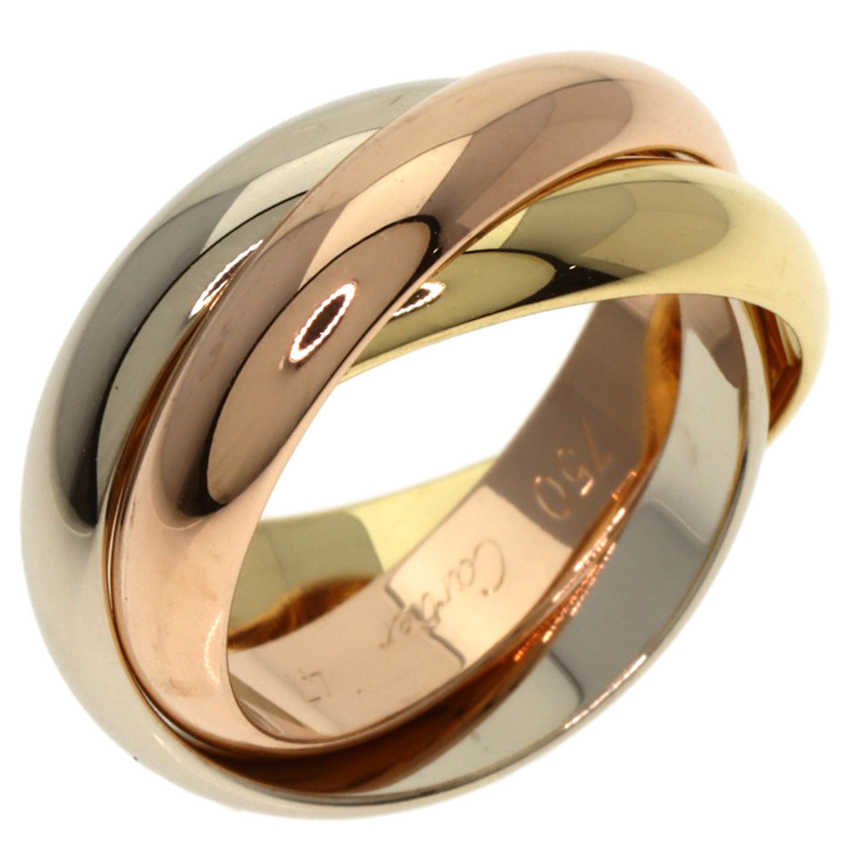 CARTIER Trinity MM #47 Ring K18 Yellow Gold K18 White GoldLadies [Used]
