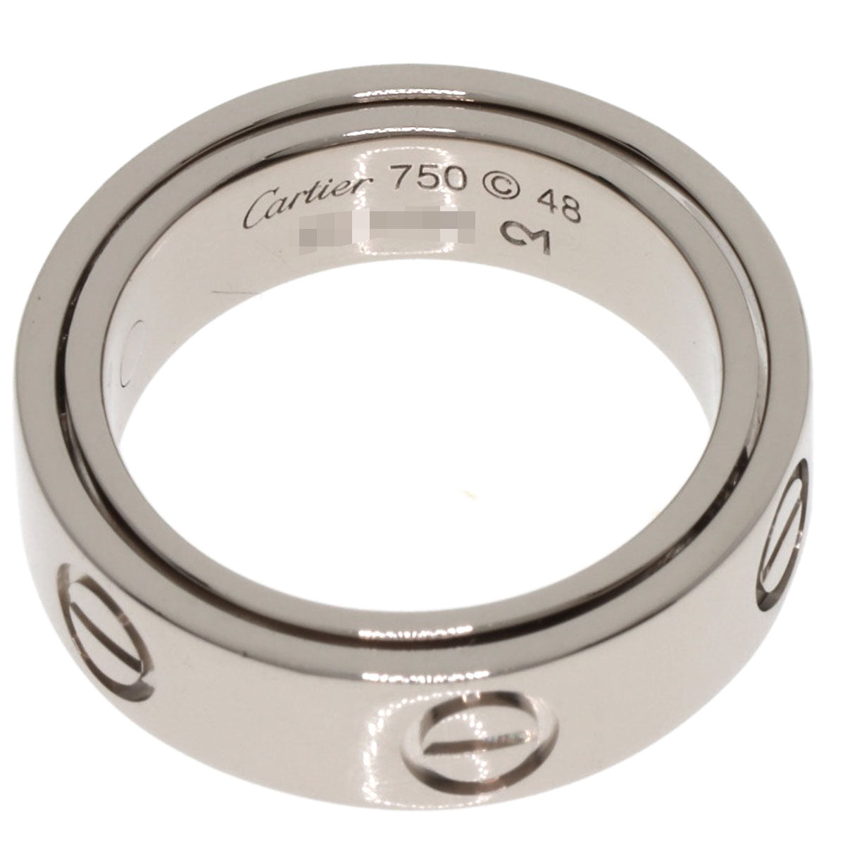 CARTIER Secret Love #48 Ring K18 White Gold Ladies [Used]