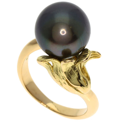 TASAKI Black Pearl Pearl Ring K18 Yellow Gold Ladies [Used]
