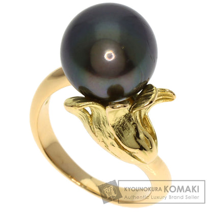 TASAKI Black Pearl Pearl Ring K18 Yellow Gold Ladies [Used]