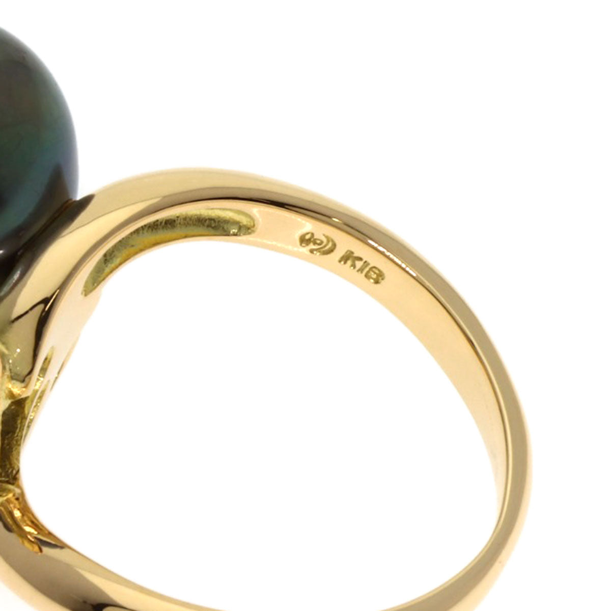 TASAKI Black Pearl Pearl Ring K18 Yellow Gold Ladies [Used]