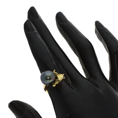 TASAKI Black Pearl Pearl Ring K18 Yellow Gold Ladies [Used]