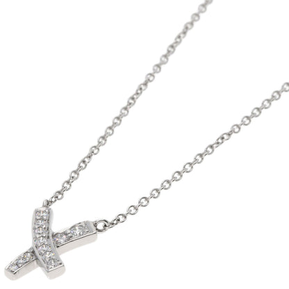 TIFFANY&Co. Kiss Diamond Necklace Platinum PT950 Ladies [Used]