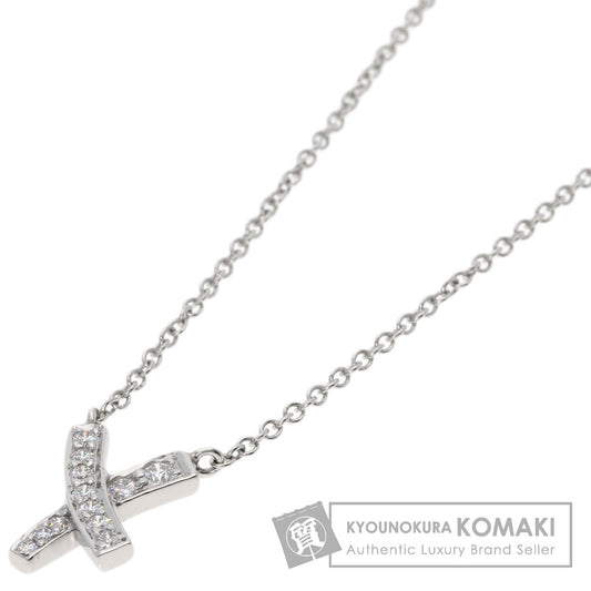 TIFFANY&Co. Kiss Diamond Necklace Platinum PT950 Ladies [Used]
