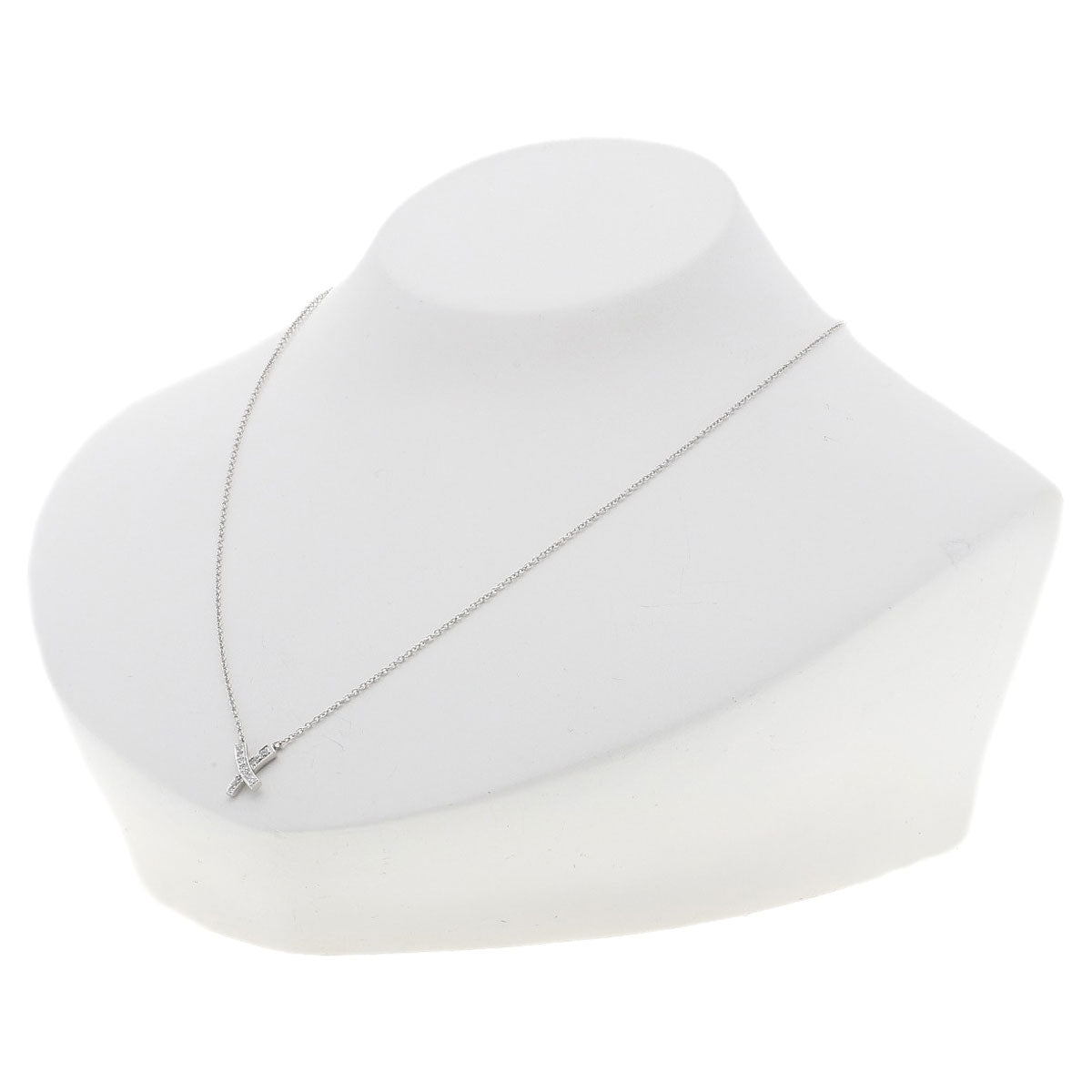 TIFFANY&Co. Kiss Diamond Necklace Platinum PT950 Ladies [Used]