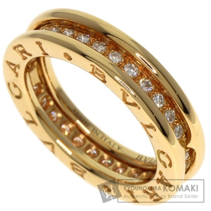 BVLGARI B.zero1 1 Band Full Diamond #49 Ring K18 Yellow Gold Ladies [Used]