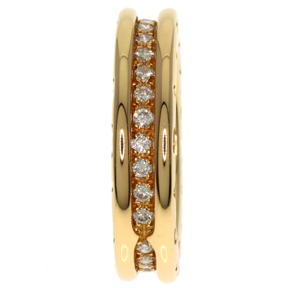 BVLGARI B.zero1 1 Band Full Diamond #49 Ring K18 Yellow Gold Ladies [Used]