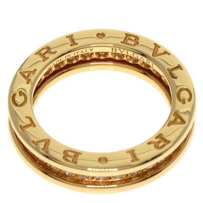 BVLGARI B.zero1 1 Band Full Diamond #49 Ring K18 Yellow Gold Ladies [Used]