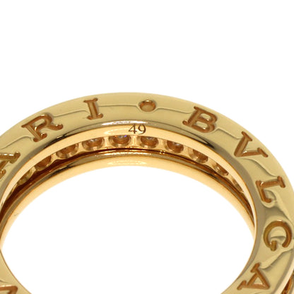 BVLGARI B.zero1 1 Band Full Diamond #49 Ring K18 Yellow Gold Ladies [Used]