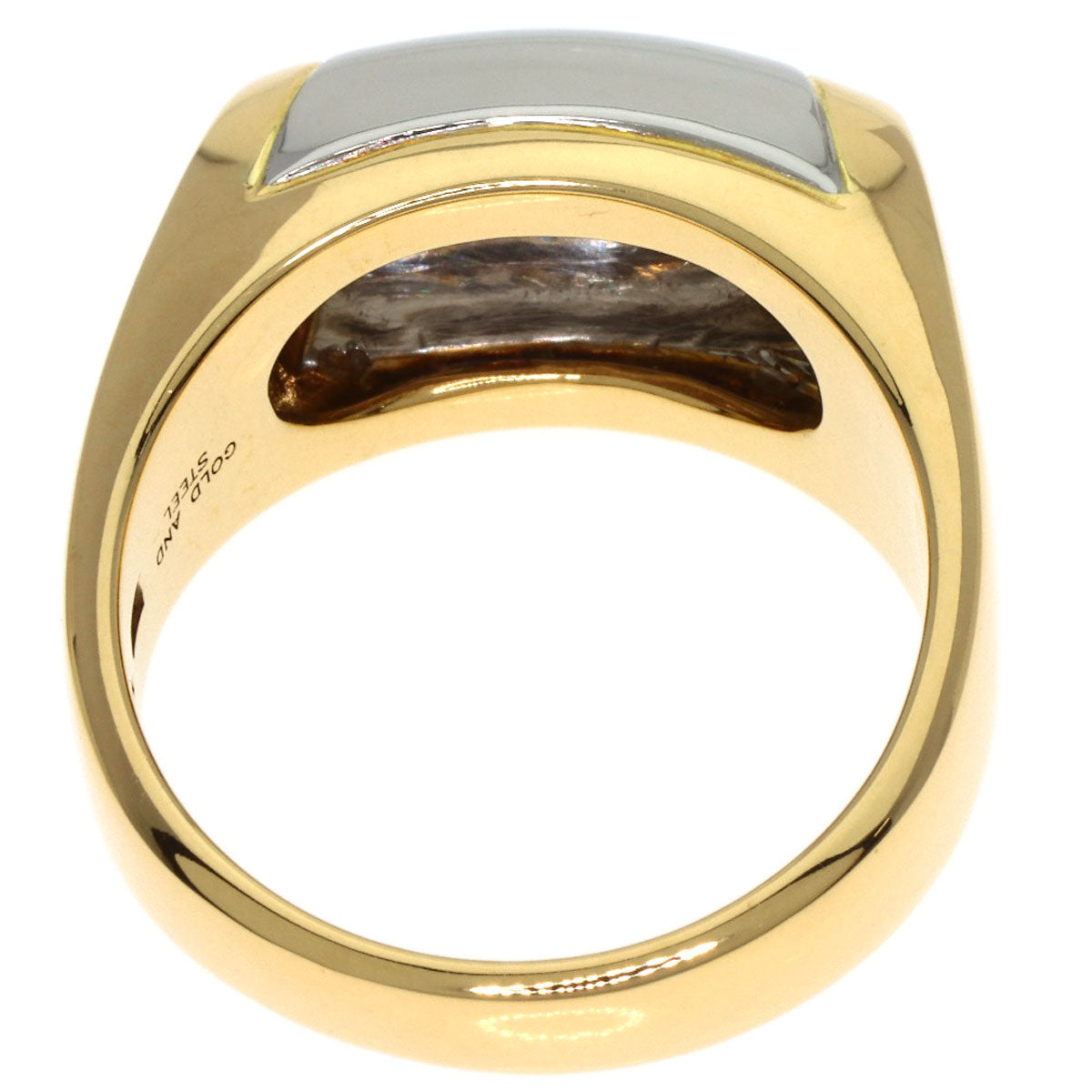 BVLGARI Tromket Ring K18 Yellow Gold Stainless SteelLadies [Used]