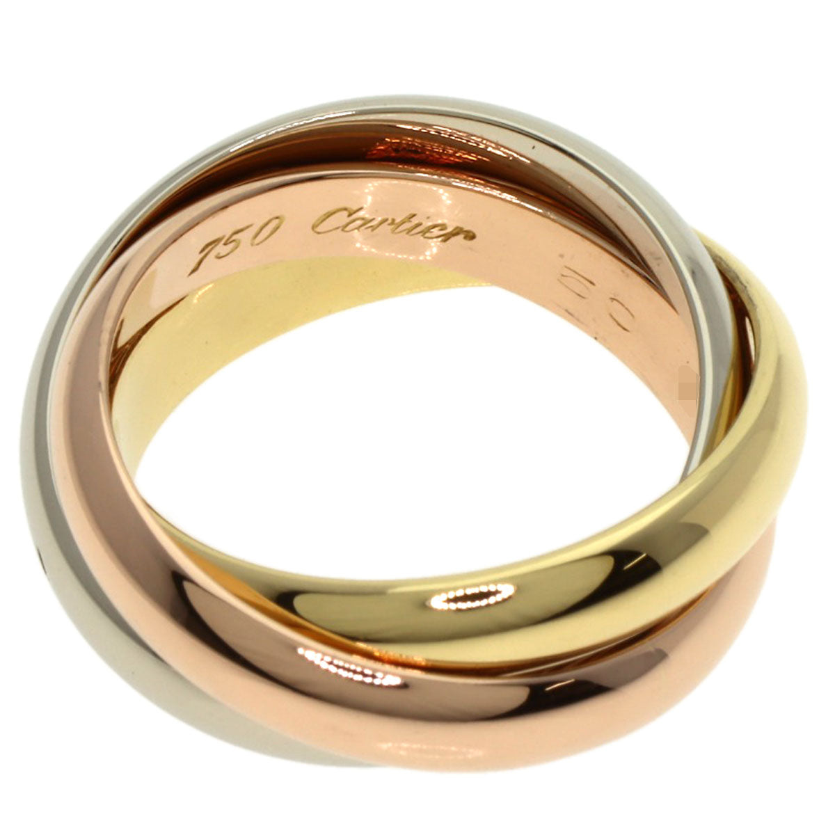 CARTIER Trinity MM #50 Ring K18 Yellow Gold K18 White GoldLadies [Used]