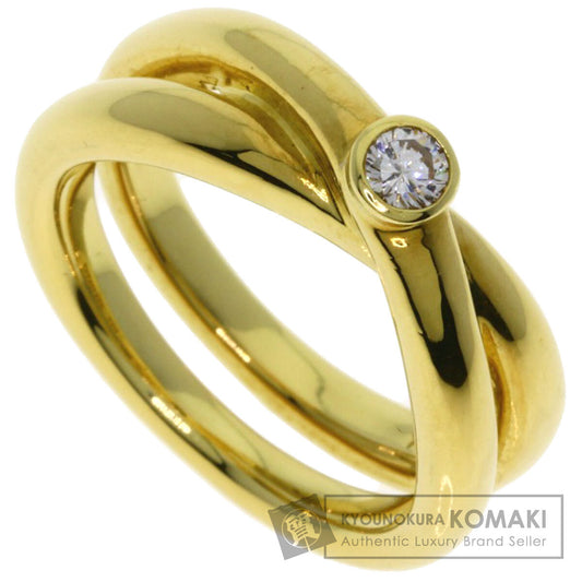 TIFFANY&Co. Paloma Picasso Cross 1P Diamond Ring K18 Yellow Gold Ladies [Used]