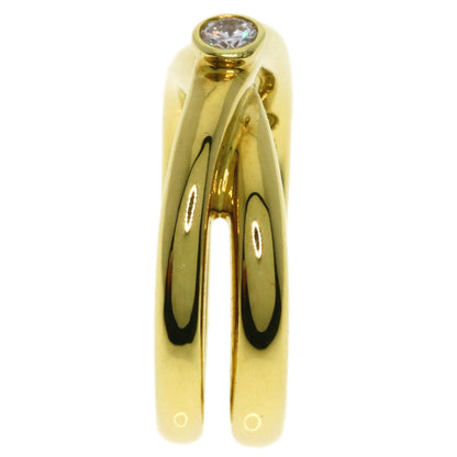 TIFFANY&Co. Paloma Picasso Cross 1P Diamond Ring K18 Yellow Gold Ladies [Used]