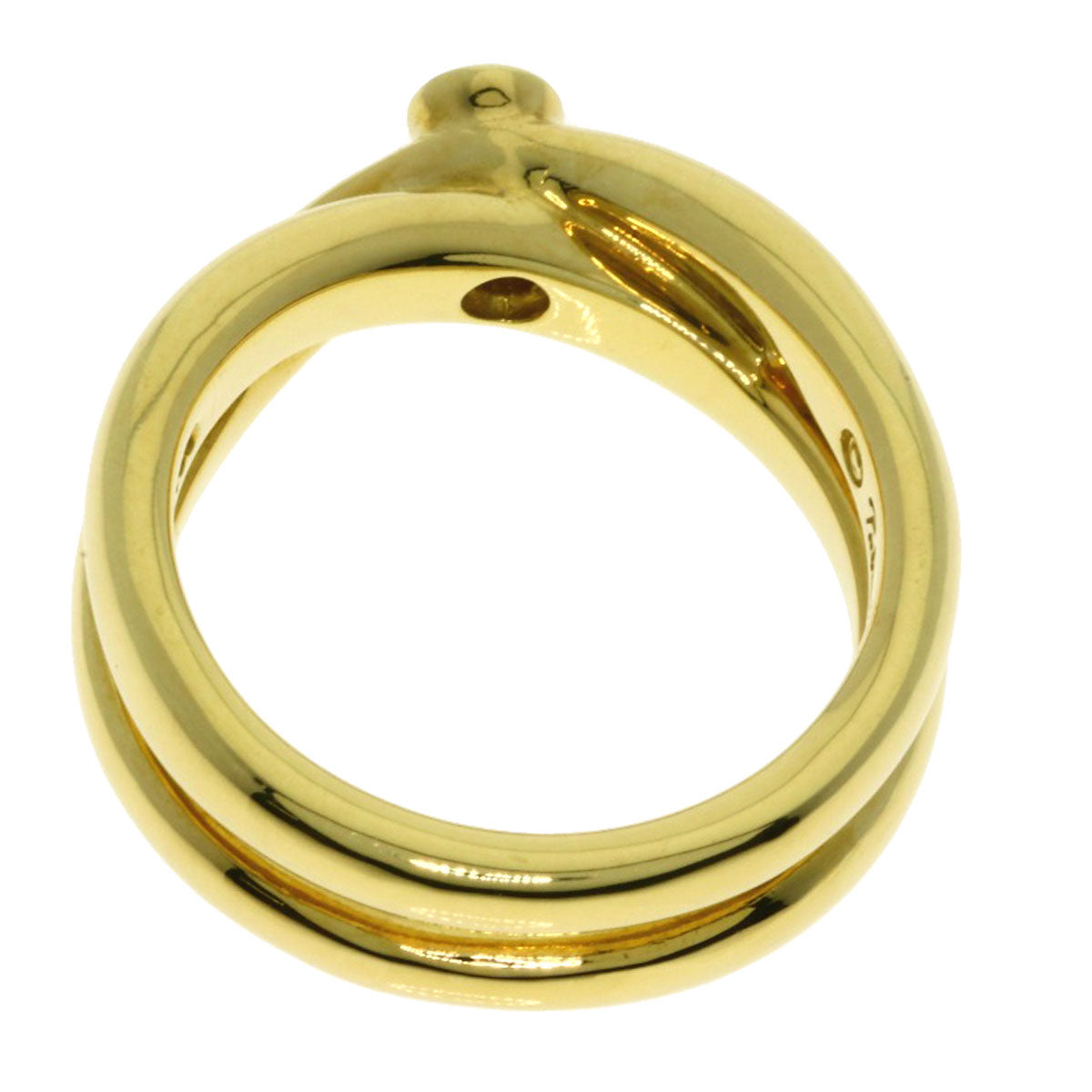 TIFFANY&Co. Paloma Picasso Cross 1P Diamond Ring K18 Yellow Gold Ladies [Used]