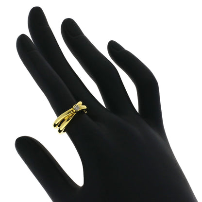 TIFFANY&Co. Paloma Picasso Cross 1P Diamond Ring K18 Yellow Gold Ladies [Used]