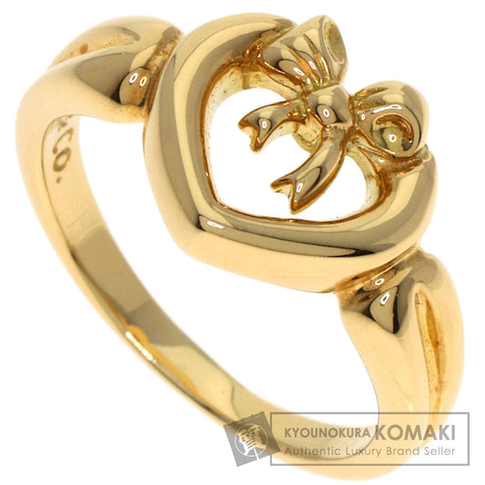 TIFFANY&Co. Ribbon heart Ring K18 Yellow Gold Ladies [Used]