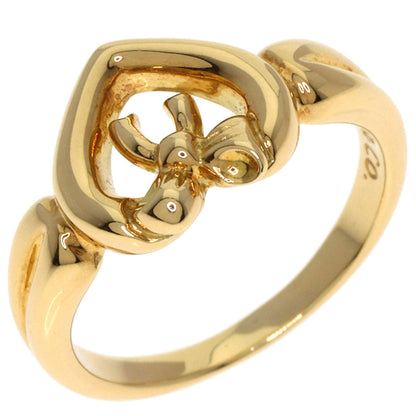 TIFFANY&Co. Ribbon heart Ring K18 Yellow Gold Ladies [Used]