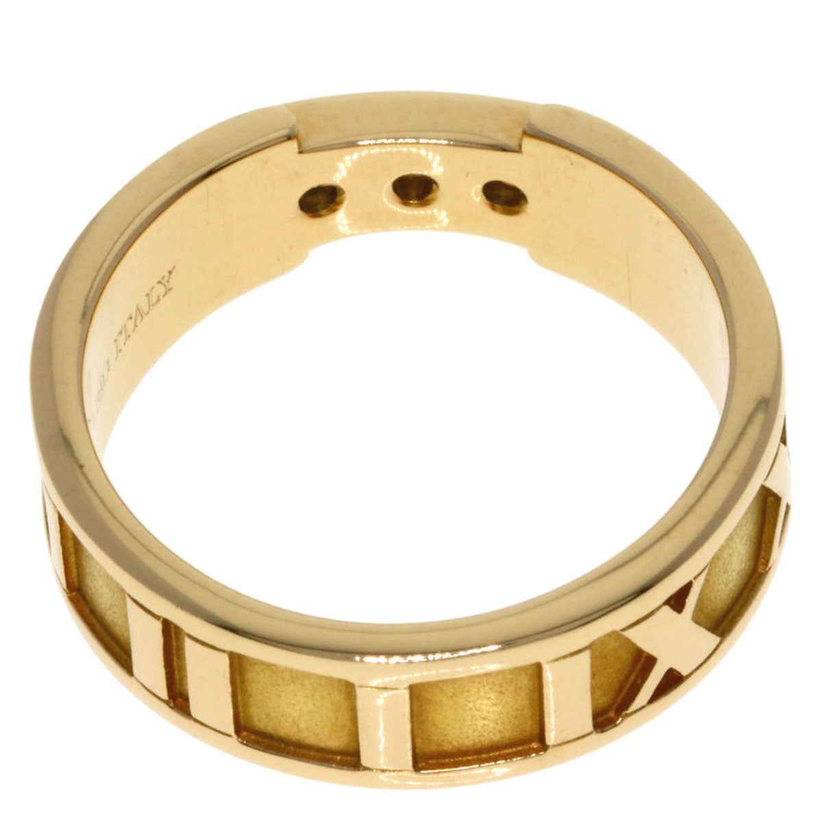 TIFFANY&Co. Atlas 3P Diamond Ring K18 Pink Gold Ladies [Used]