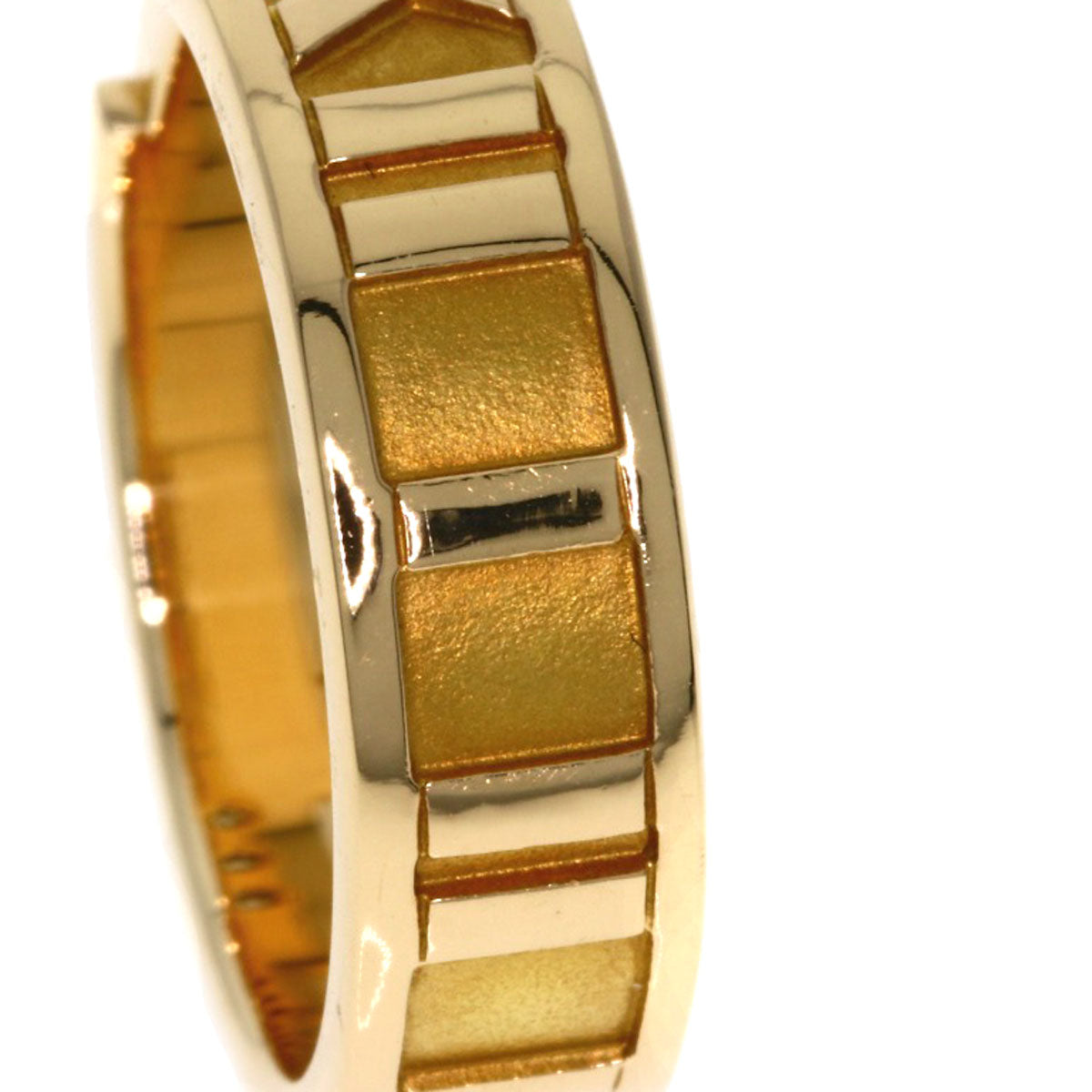 TIFFANY&Co. Atlas 3P Diamond Ring K18 Pink Gold Ladies [Used]