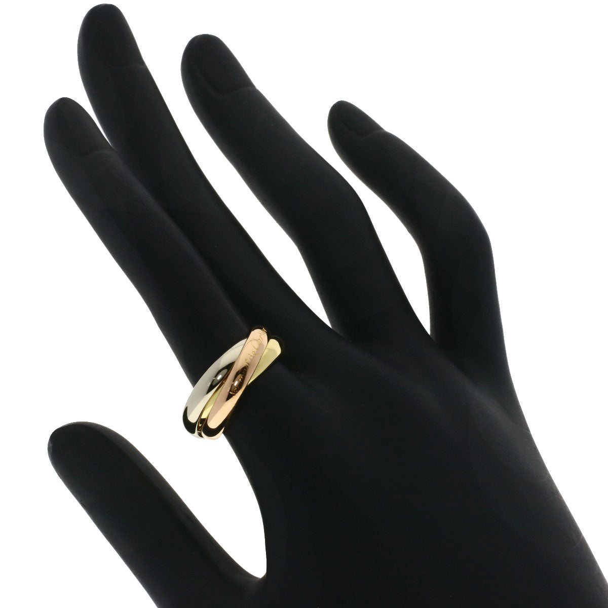 CARTIER Trinity MM #50 Ring K18 Yellow Gold 18K Pink GoldLadies [Used]