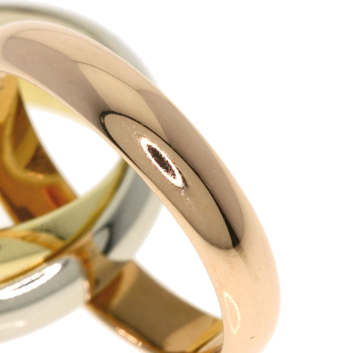 CARTIER Trinity MM #50 Ring K18 Yellow Gold 18K Pink GoldLadies [Used]