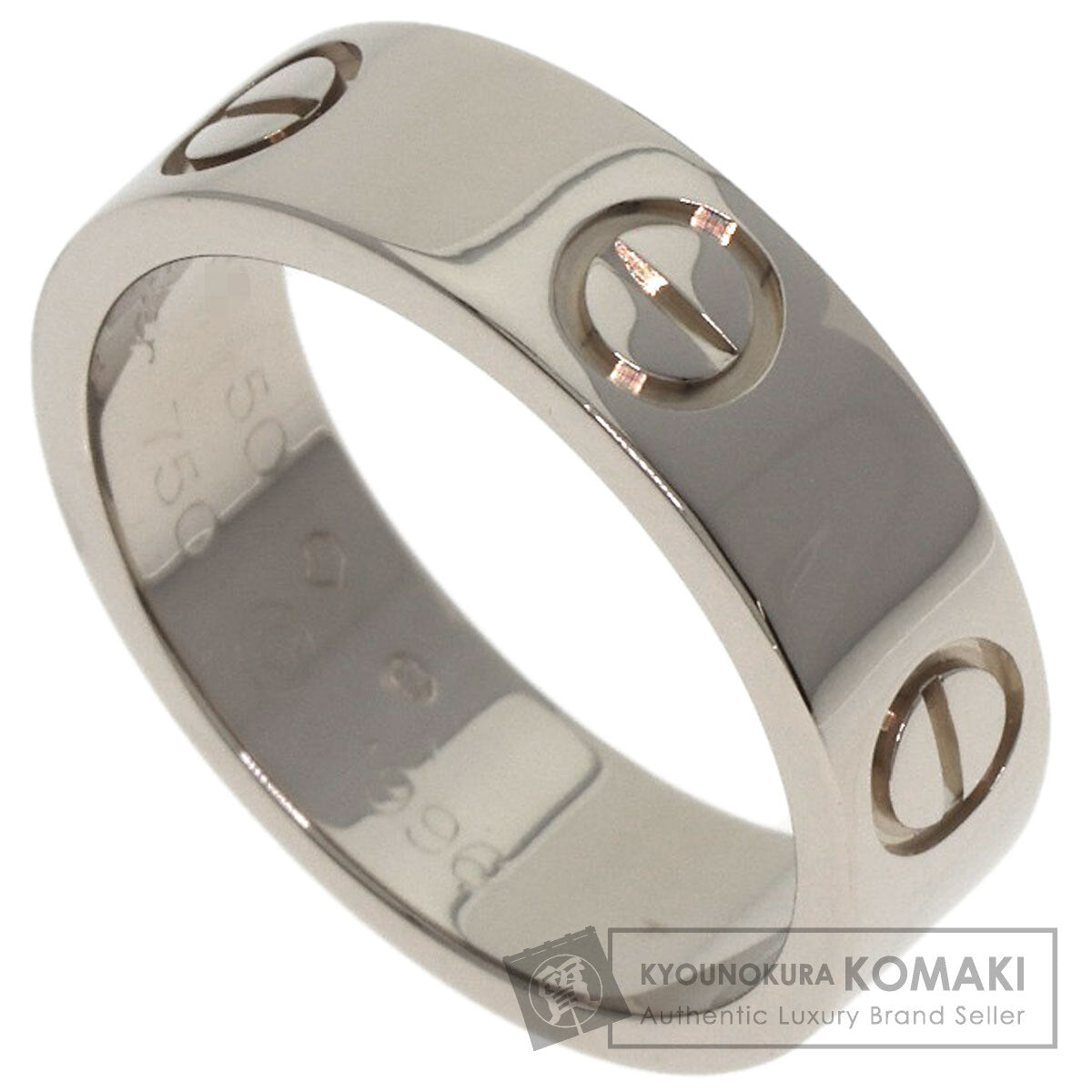 CARTIER love ring #50 Ring K18 White Gold Ladies [Used]